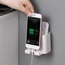 

Wall Mounted Organizer Storage Box Remote Control Air Conditioner Storage Case Mobile Phone Plug Holder Stand Container