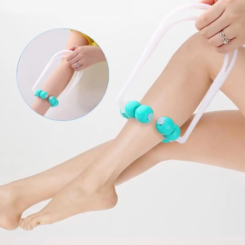 8 бусин, портативный массажный ролик для расслабления ног, ручной шейпер для голени, массажер для ног для похудения, инструмент для здоровья