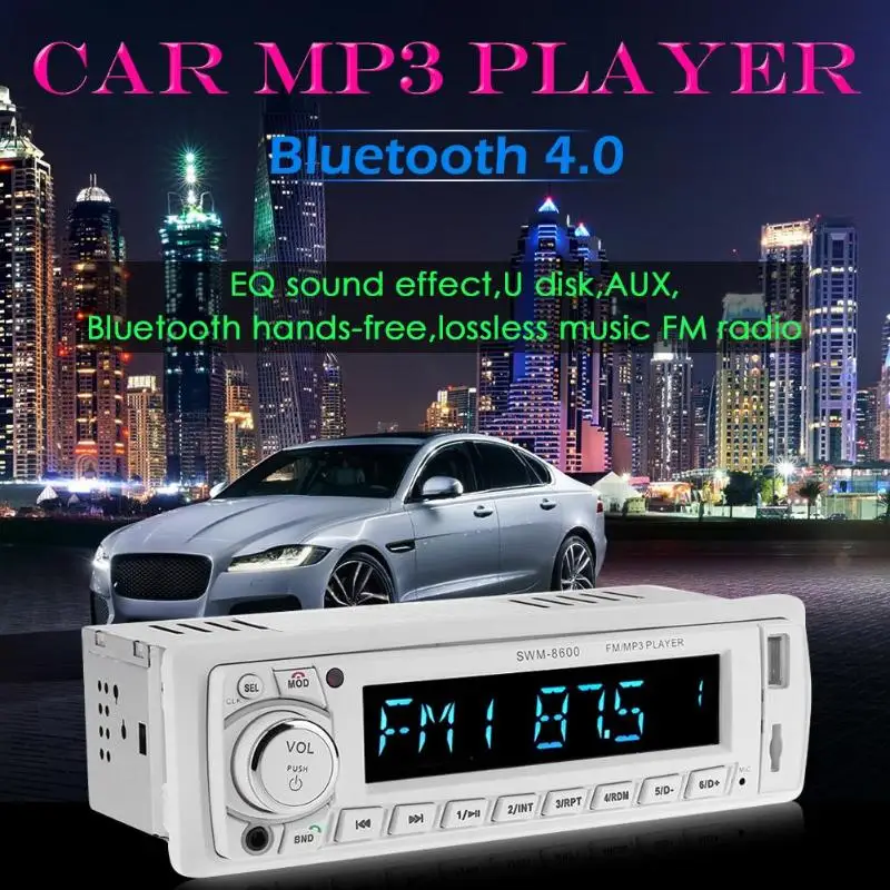 SWM 8600 Bluetooth автомобильный стерео MP3-плеер fm-радио USB головное устройство приемник