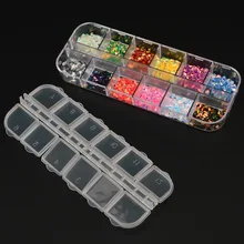 Маникюрные украшения хорошее качество Алмазные блестки стерео лазерные Красочные Блестки 12 цветов