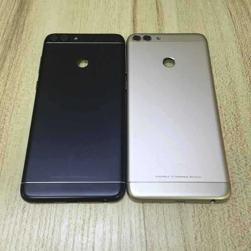 Отпечаток пальца Senor магнит задний корпус Батарейная дверь для huawei P Smart задняя крышка для huawei Enjoy 7S+ Боковая кнопка питания+ объектив