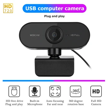 

Mini Webcam 720P HD USB Web Camera For Computer With Microphone Web Cam Laptop Online Teching Conference Web Cameras 360 Rotaed