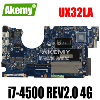 

UX32LA Motherboard i7-4500 REV2.0 4G Memory For Asus UX32LA-LN Laptop motherboard UX32LA Mainboard UX32LA Motherboard test OK