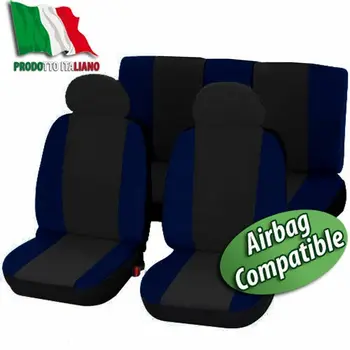 

COPRISEDILI AUTO UTILITARIA MEDIO-PICCOLE FODERE BICOLORE NERO/BLU SCURO