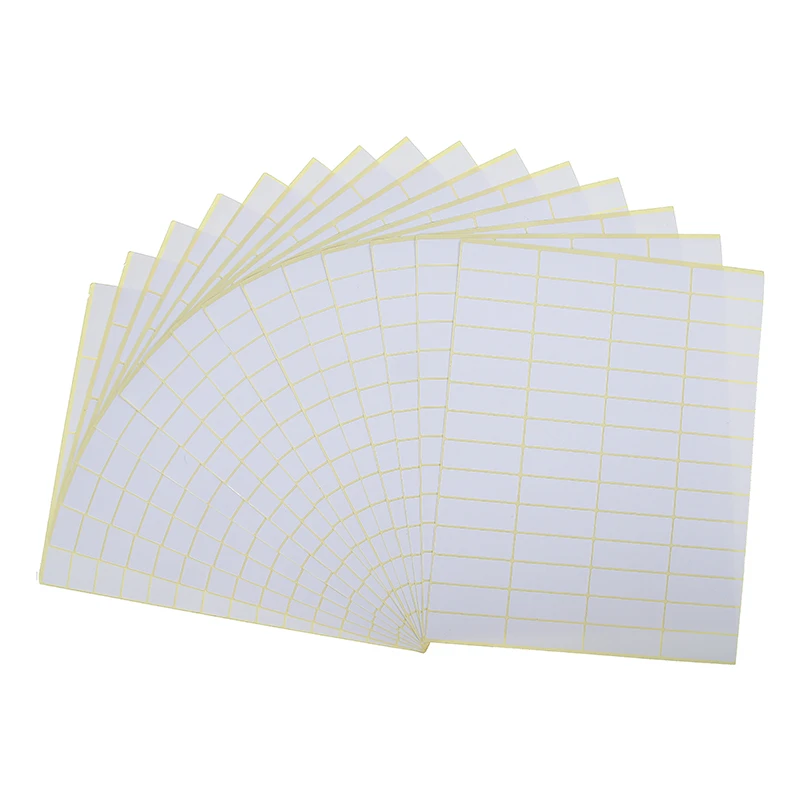 15 Sheets Self Adhesive Price Sticky Labels 840 Stickers Tags Blank Labels White Writable Sticker Paper Note Tags Craft 13*38mm