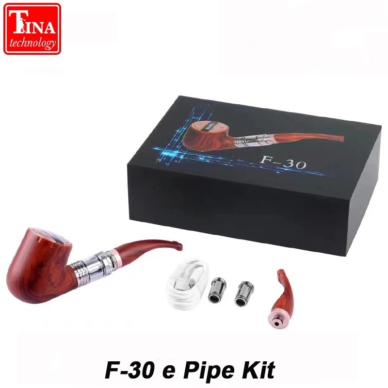 

New ePipe F30 Kit Electronic cigarette E pipe vape 30w wattage adjustable 3ml Atomizer wooden VS e pipe 618 Kamry K1000 Plus