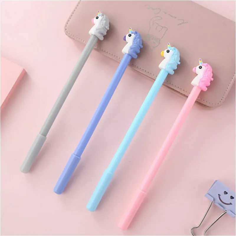 

2019 New Lovely Unicorn Gel Pen High-quality Colorful Candy Cute Ink Black School Writing Office Supply Stationery Escolar