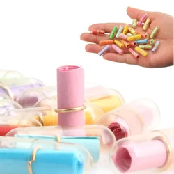 Capsules mignonnes en forme de lettres amour, 100 pièces/lot, Mini bouteille de souhait, couleur claire, livraison directe 