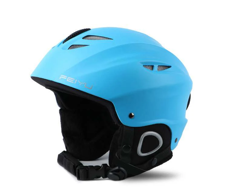 Открытый зимний Snoboard шлем регулируемый для мужчин и женщин лыжный шлем цельно-Формованный для катания на коньках Snomobile защитные лыжные шлемы - Цвет: sky blue