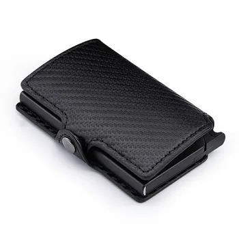 

GODOMON carbon fiber card holder wallet, RFID automatic pop-up wallet, aluminum metal wallet. Mini wallet