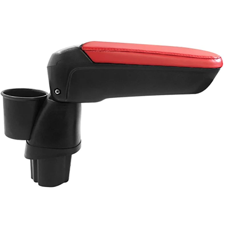 Black Red Кожаный подлокотник с подстаканником шкафчик для Mercedes смарт 453 Fortwo Forfour- автомобильные аксессуары для интерьера - Название цвета: Black Red