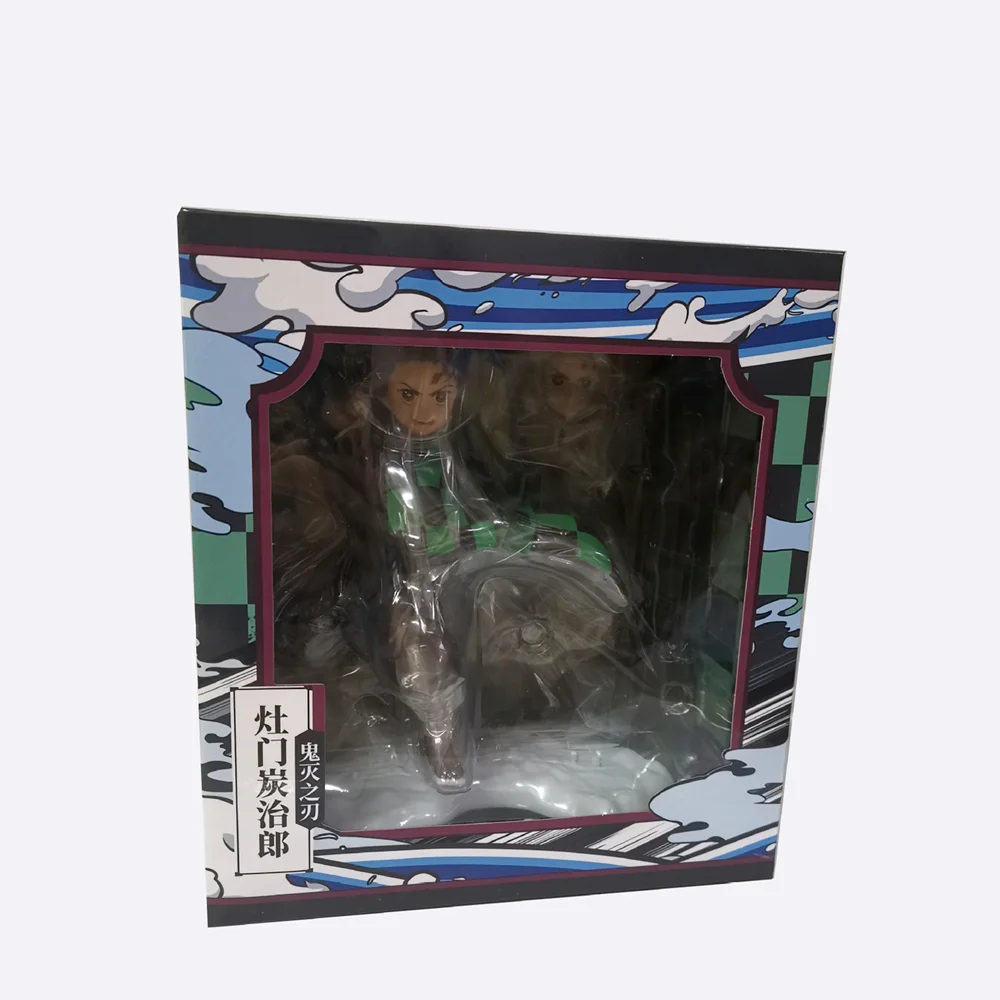tanjirou 1 with box Kimetsu no Yaiba экшн-фигурка Kamado Tanjirou Nezuko Zenitsu Demon Slayer Figma Горячие ПВХ игрушки Аниме Фигурка сменная модель куклы - Цвет: tanjirou 1 with box