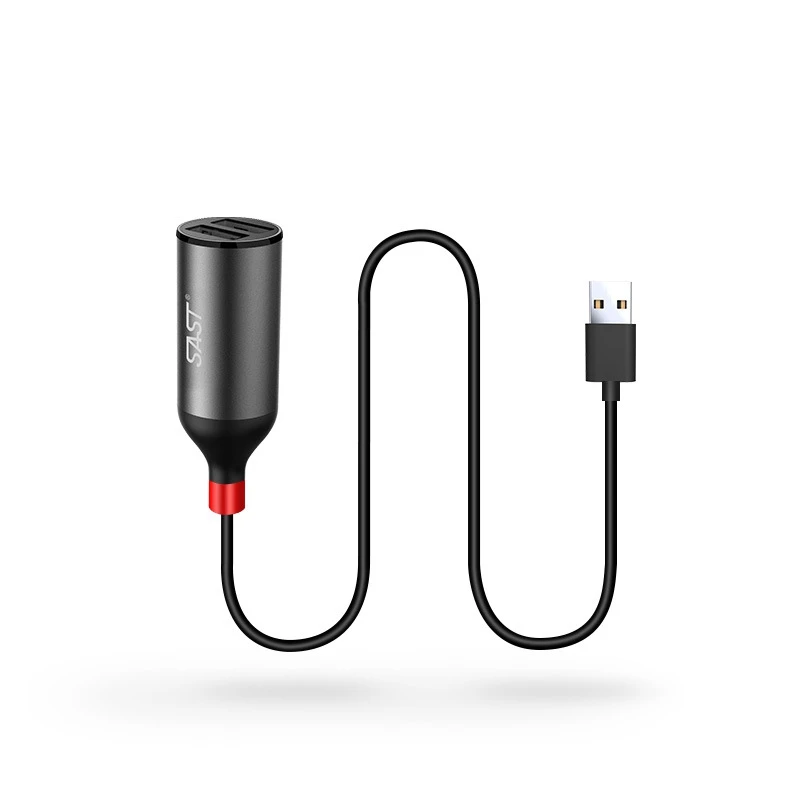 Автомобильное зарядное устройство с двумя USB портами для быстрой зарядки
