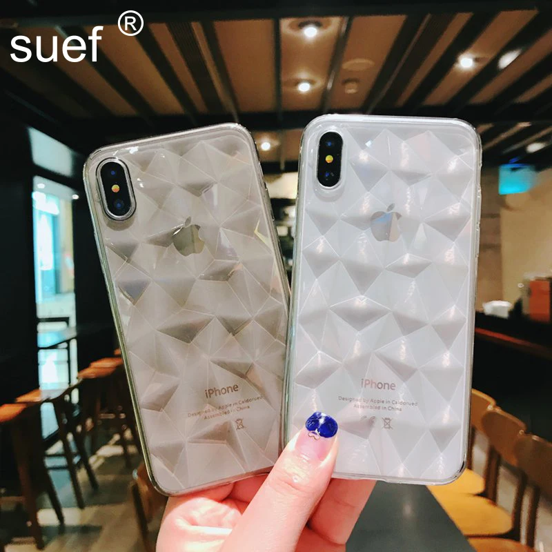 

suef Luxury Glossy Diamond Phone Case For iPhone 6 6s 7 8 plus X XR Xs Max 11 Pro MaX Transparent Soft TPU Silicone Back Cover