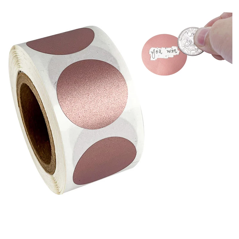 Круглые наклейки от царапин розовое золото 1 дюйм этикетки для сделай сам ручная