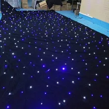 4*8 м диджейская будка Свадебный сценический фон ткань RGBW светодиодный звездный занавес