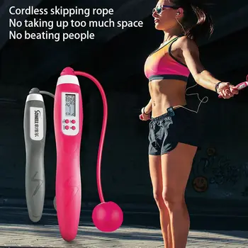 

Fitness Jump Rope Ropeless Wireless Cordless Calorie Counter Electronic Counting Skip Ropes Women and Men Body Building Accessor