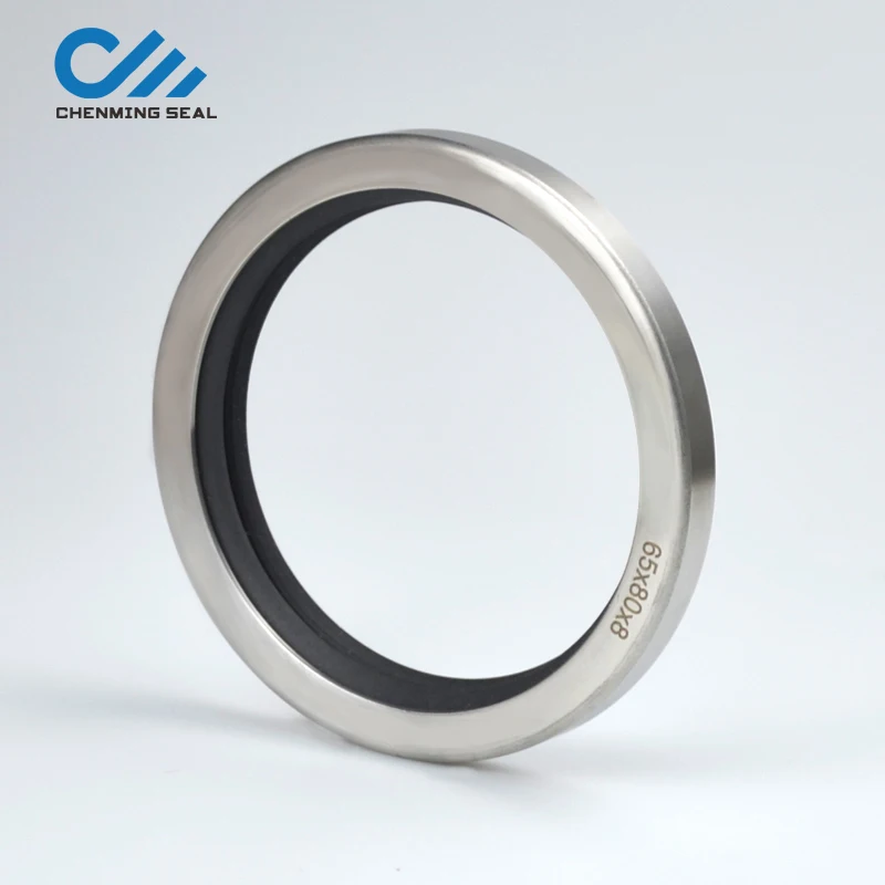 65*80*8 PTFE Lip Oil Seal With Stainless Steel Housing Single lip and Dual Lip Screw Air Compressor Spare Parts