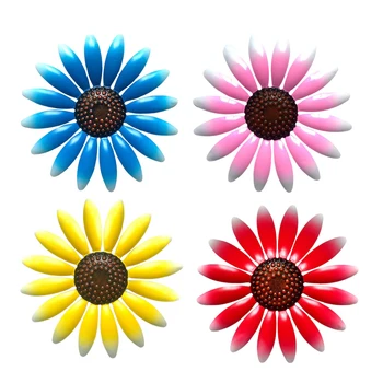 

4pcs Gift Metal Flower Modern Indoor Outdoor Wall Decoration Home Office Art Craft European Style Hanging Ornament Living Room