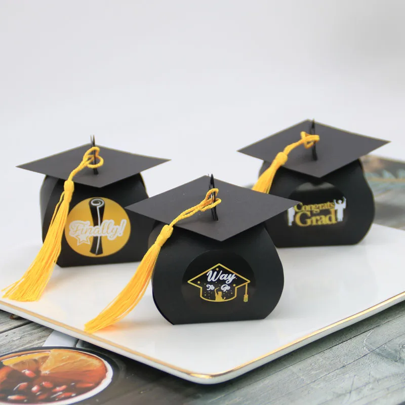 Graduation Caps Packaging Box Sachet Bonbon Anniversaire Mermaid Birthday Party Baby Shower Boite Cadeaux Eid Mubarak Decor Gift Bags Wrapping Supplies Aliexpress