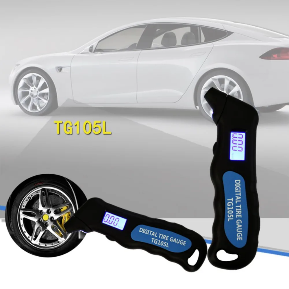 

General Multifunctional LCD Screen Display Digital Tire Pressure Gauge Portable Tire Pressure Gauge Meter for Car with Backlight