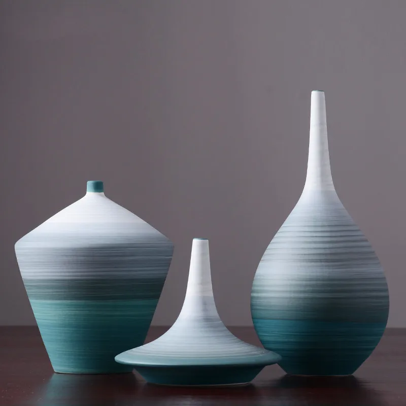Современная керамическая Простая цветная ваза абстрактное искусство креативное