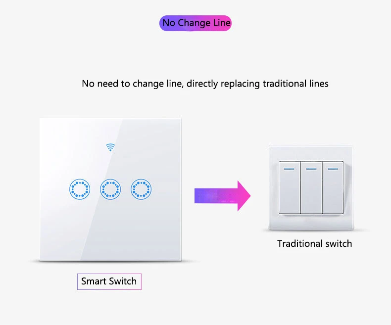 WiFi умный настенный выключатель света стеклянная Сенсорная панель беспроводной пульт дистанционного управления с помощью приложения в любом месте работает с Amazon Alexa, Функция синхронизации ЕС