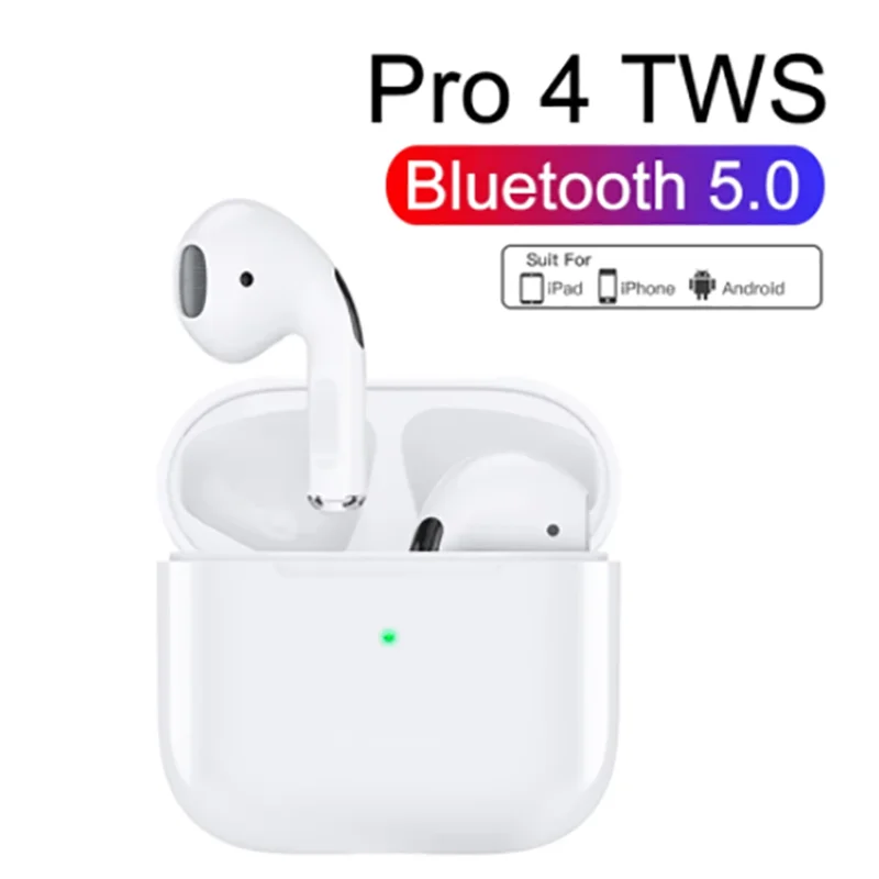 Pro 4 Bluetooth Headphones Wireless Headset Origianl Mini Earbuds Stereo For Airpoddings Noise Cancelling Apple Xiaomi | Электроника