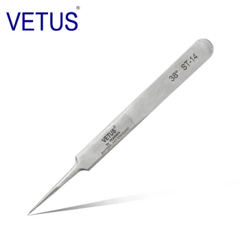 Пинцеты «VETUS» Оригинальные серии HRC 38 ST для наращивания ресниц норки антикислотные антистатические пинцеты - Цвет: 38 ST-14