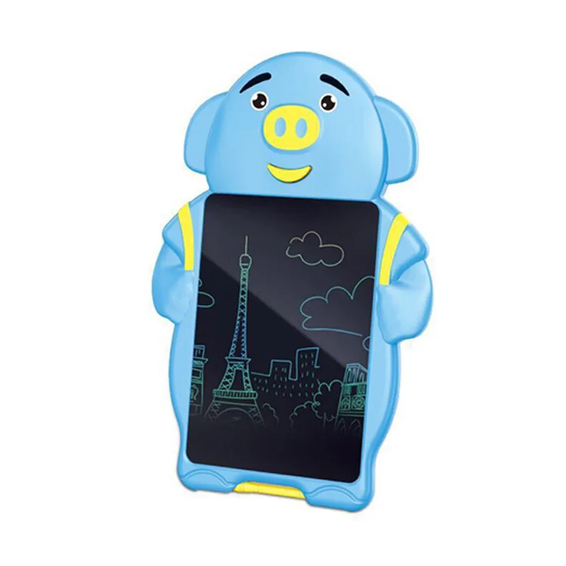 Мультфильм свинья рисунок игрушки для детей 8,5 дюймов письмо планшет электронный безбумажный ЖК-дисплей доска Детский обучающий игрушки - Цвет: Pink Blue Pig