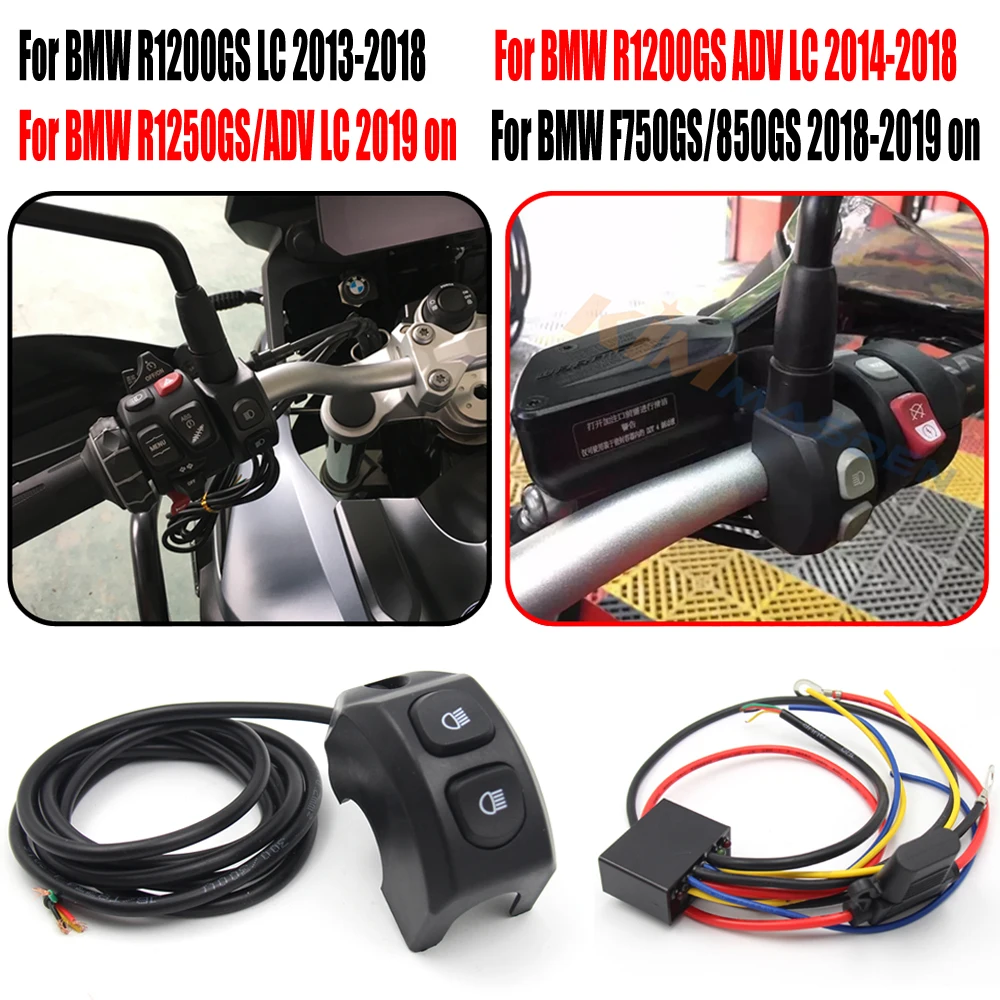 

For BMW R1200GS R 1200 GS R1250GS F850GS F750GS ADV Adventure LC Motorcycle Handle Fog Light Switch Control smart relay