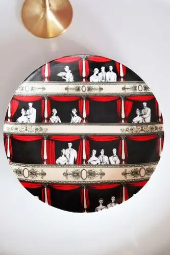 8 inch plate Ретро винтажная керамическая баночка с крышкой, итальянская опера, декоративная тарелка, десерт, подсвечник, контейнер для ватных тампонов - Цвет: 8 inch plate
