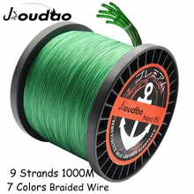 Jioudao Braided Fishing Line 9Strands 1000m Multi Color Super Power Multifilament PE Braid Line 20LB 35LB 45LB 100LB 150LB 200LB