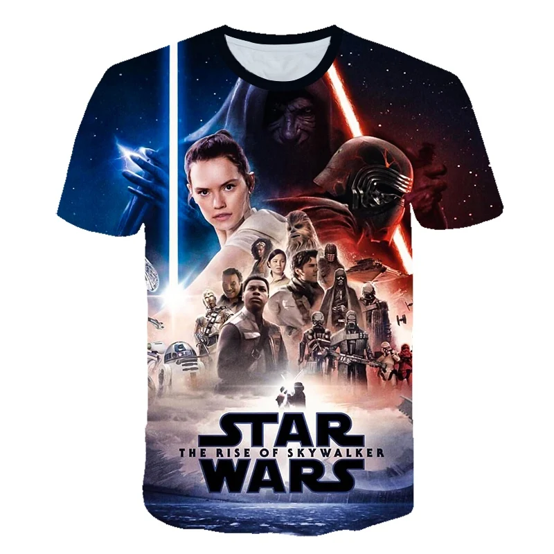 Camiseta de Star wars Para hombres y mujeres, ropa de calle de manga corta, 3D