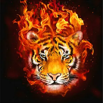 

DIY Diamond painting Cross stitch kit Diamond embroidery Tiger head 5d full square Diamond Mosaic pasted Crafts Needlework