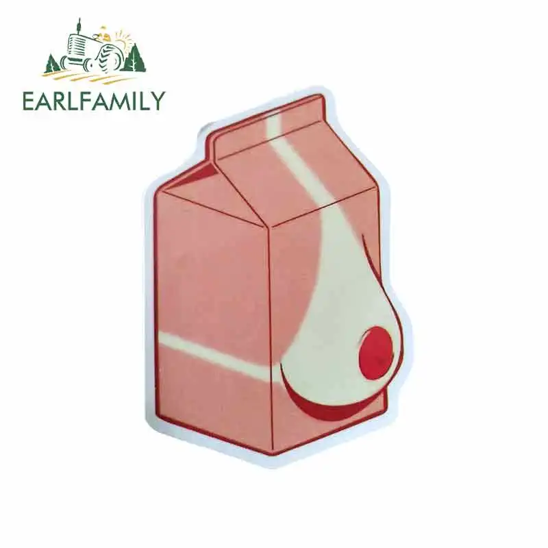 

EARLFAMILY 13cm x 9.3cm for Titty Milk Straight From The Nip Funny Car Stickers Vinyl Sunscreen RV VAN Decal JDM Car Accessories