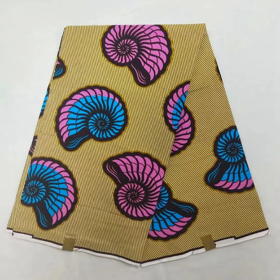 Африканские национальные костюмы принт в виде кругов печатная ткань желтый африканская вощеная ткань принт Анкара Рождество NAR-11