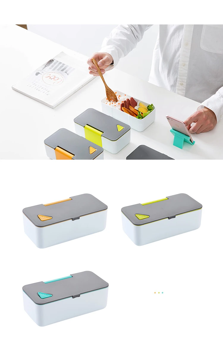 Bento Box японский стиль Ланч-бокс однослойный держатель мобильного телефона Ланч-бокс креативный Bento Ланч-бокс коробка для хранения продуктов
