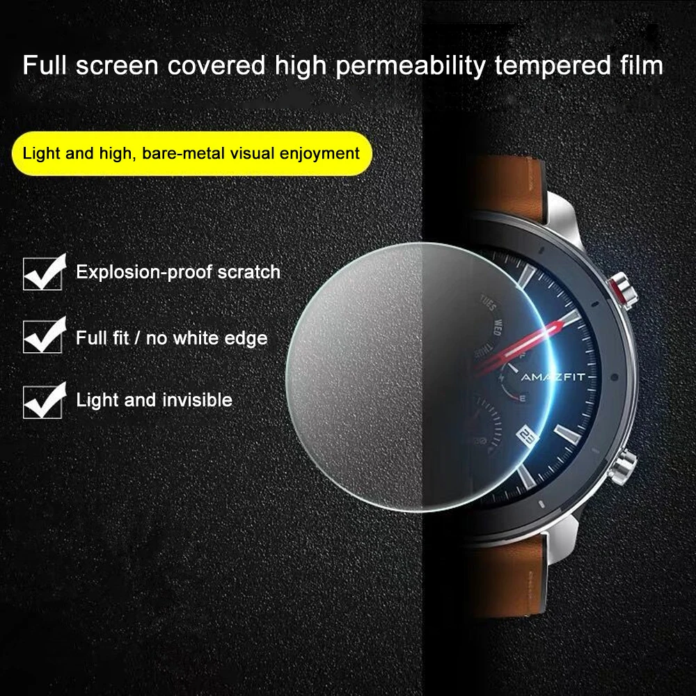 Стекло Hangrui для XiaoMi Amazfit GTR 47 HD прозрачное закаленное стекло мм 42 защитная пленка