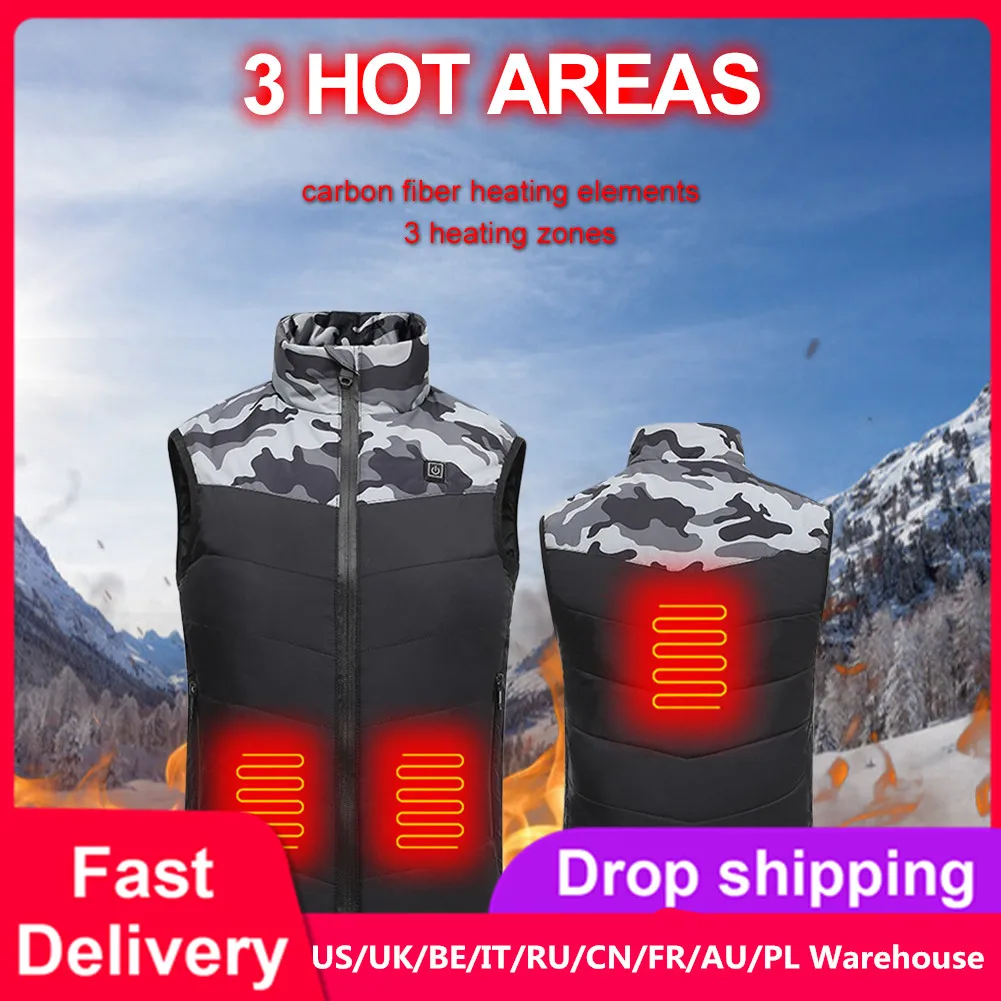 

New Style Hot Children's Winter Smart Heating Cotton Vest USB Infrared Electric Heating Vest Female Outdoor Flexible Warm Jacket