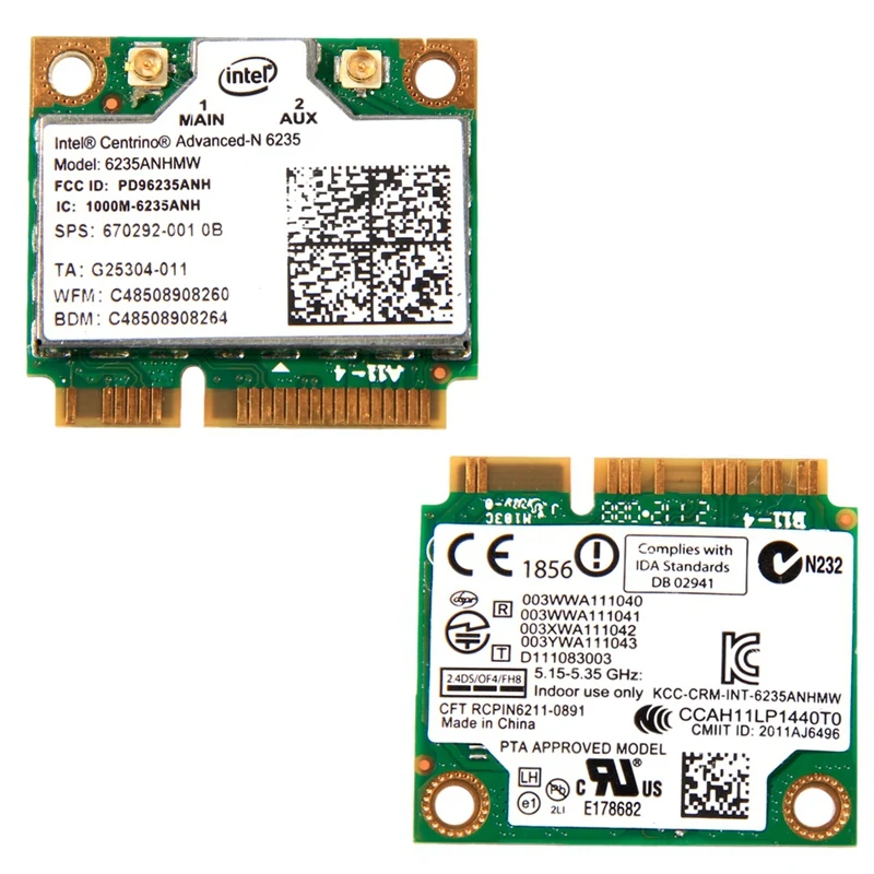 Dual Band 300 Мбит/с Беспроводной Bluetooth 4,0 для Intel Centrino Advanced-N 6235 6235ANHMW Половина Mini PCI-E Wi-Fi кард-802.11Agn