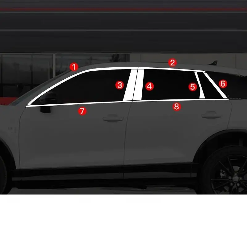 Оконный корпус автомобиля декоративный модифицированный хром автомобильный Стайлинг Защита украшения Яркие блестки аксессуар 19 для Audi Q2L - Цвет: MODEL G
