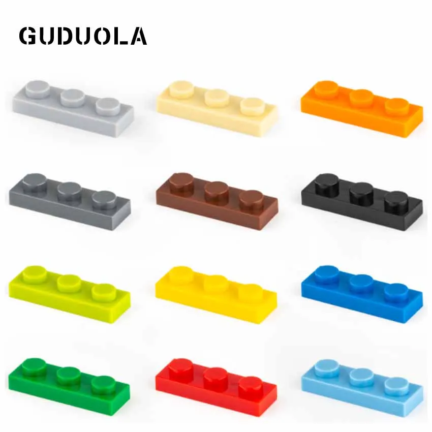 

Guduola Building Block Plate 1X3 MOC Parts Compatible 3623 Base Brick Pixel Painting QR Code Small Particles Blocks 192pcs/lot