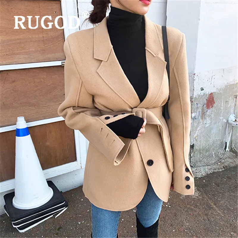 RUGOD, корейский стиль, шикарная приталенная водолазка, тонкая приталенная рубашка с длинным рукавом, зимние топы для женщин, мода