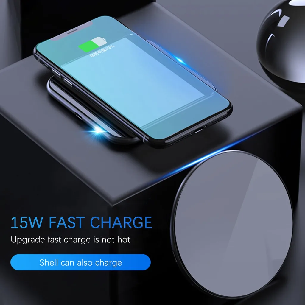 Быстрое 10 Вт QI Беспроводное зарядное устройство для iPhone X 8 XS Max XR для samsung S10 S9 S8 Plus Xiaomi Mi 9 USB быстрая зарядка док-станция