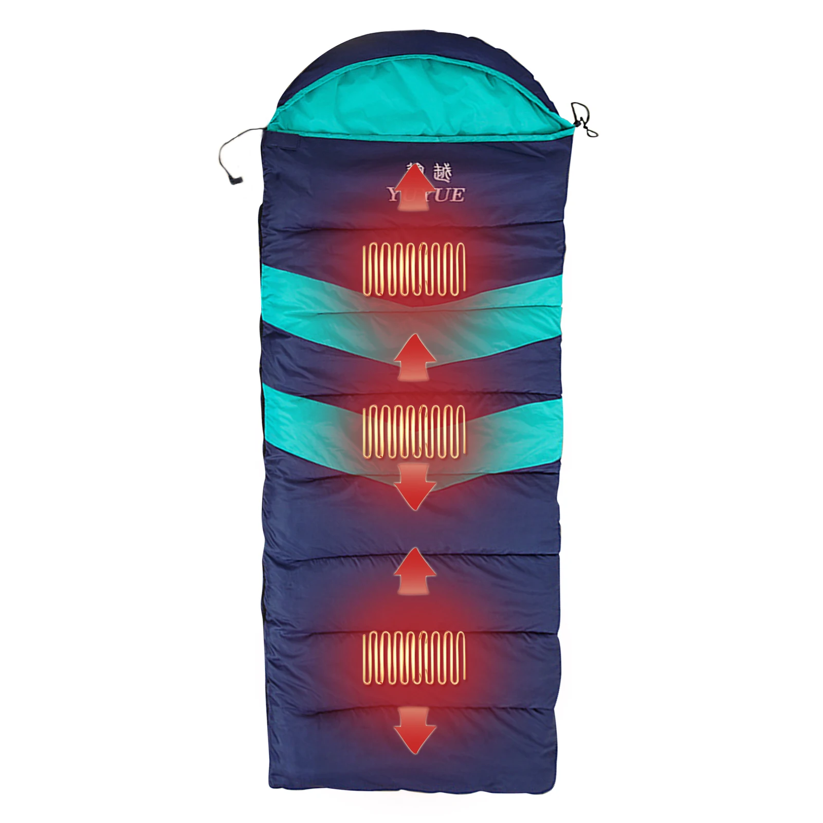 Camping Heated Sleeping Bag Usb 5v 2a 3stall Adjustment Warm