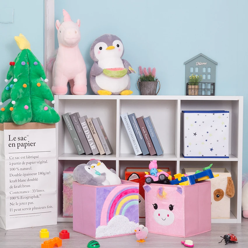 Description Picture 4 of itemFolding Non-Woven Fabric Kid's Toy Storage Box 3D Cartoon Animal Children Toys Storage Basket Closet Organizer Book Clothes Bins