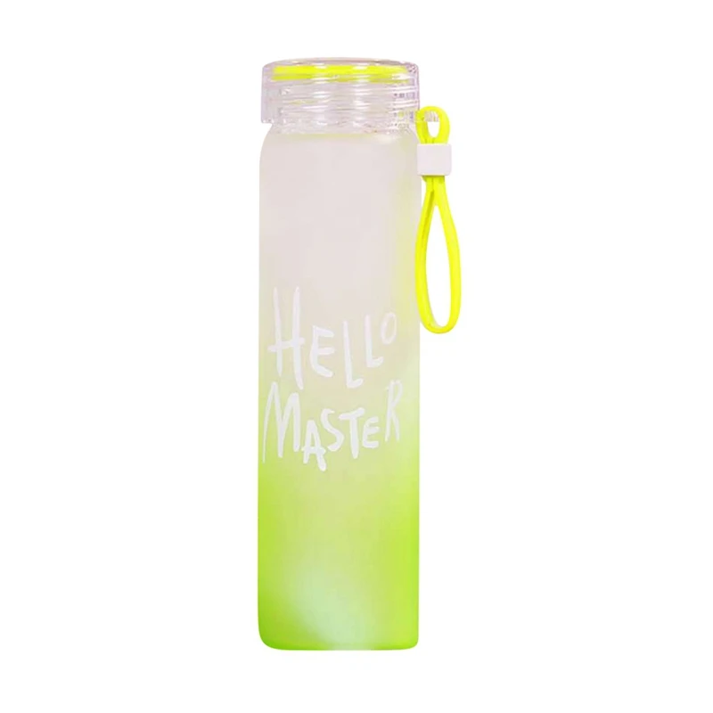 B High-quality Durable Fashion Casual Creative Glass Water Bottle Sports Portable Outdoor Students Leak-proof Drinkwear - Цвет: B