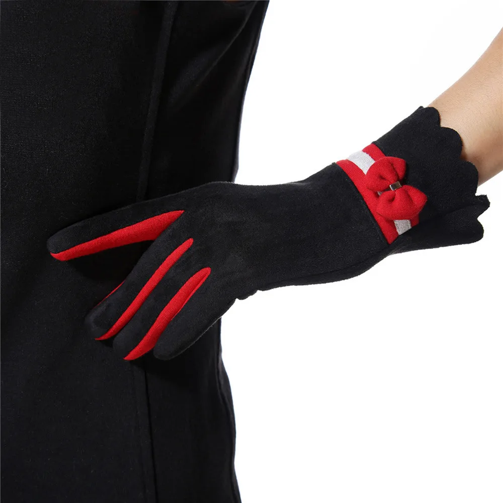 Женские перчатки осень-зима элегантные женские перчатки из искусственного меха для вождения верховой езды теплые высококачественные варежки