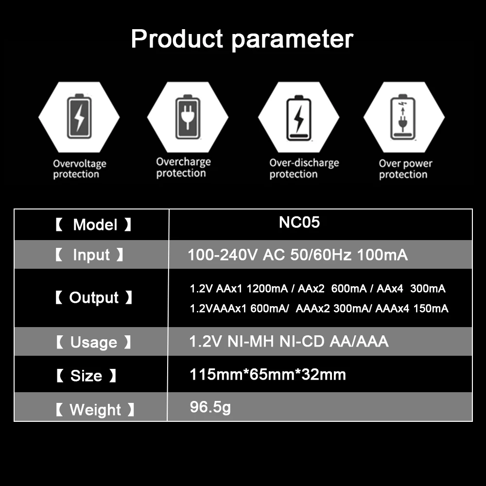 PALO зарядное устройство универсальное C905W 4 слота ЖК-дисплей умное интеллектуальное зарядное устройство для аккумуляторов AA/AAA NiCD NiMH